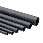 Twill Woven Finish Round 3K Carbon Fiber Tube High Strength Roll Wrapped