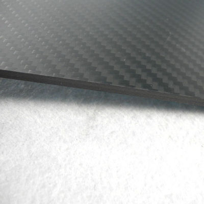 4.0mm±0.1mm Real Carbon Fibre Sheet / Carbon Fiber Fabric Sheets Twill Weave Style