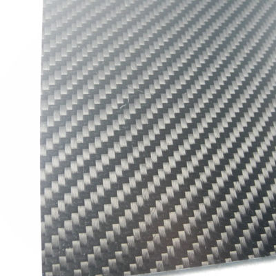 4.0mm±0.1mm Real Carbon Fibre Sheet / Carbon Fiber Fabric Sheets Twill Weave Style
