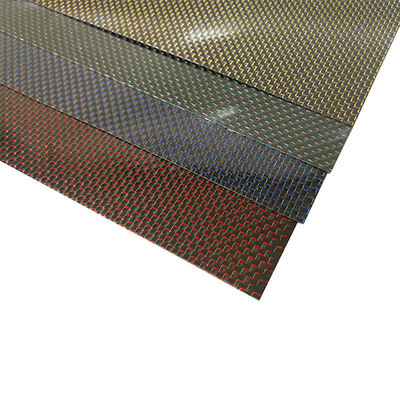 High Toughness Kevlar Weave Carbon Fiber Sheet 0.3mm Thickness
