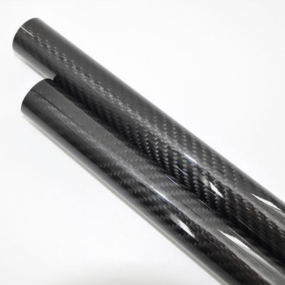Roll Wrapped Carbon Fiber Tube 14/16/18/20/25mm Glossy 1mm/2mm Wall Thickness