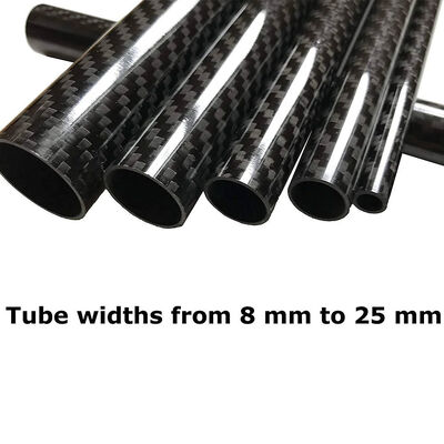 Roll Wrapped Carbon Fiber Tube Glossy Surface 8mm 10mm 12m 14mm 16mm 18mm 20mm 22mm