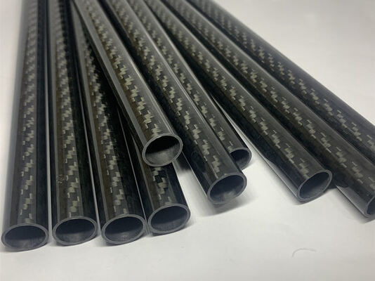 High Strength 14*12mm High Glossy Twill Weave 3K Carbon Fiber Pipe