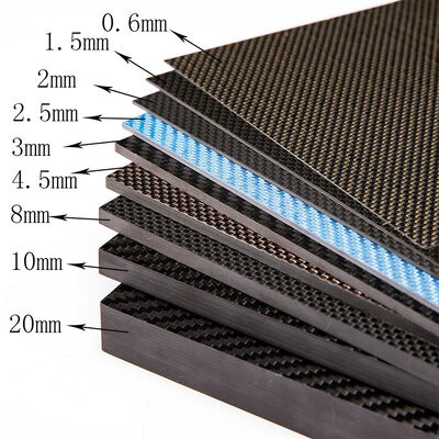 UV Resistance 100% 3K Twill Matte Carbon Fiber Sheet with Perfect Edge