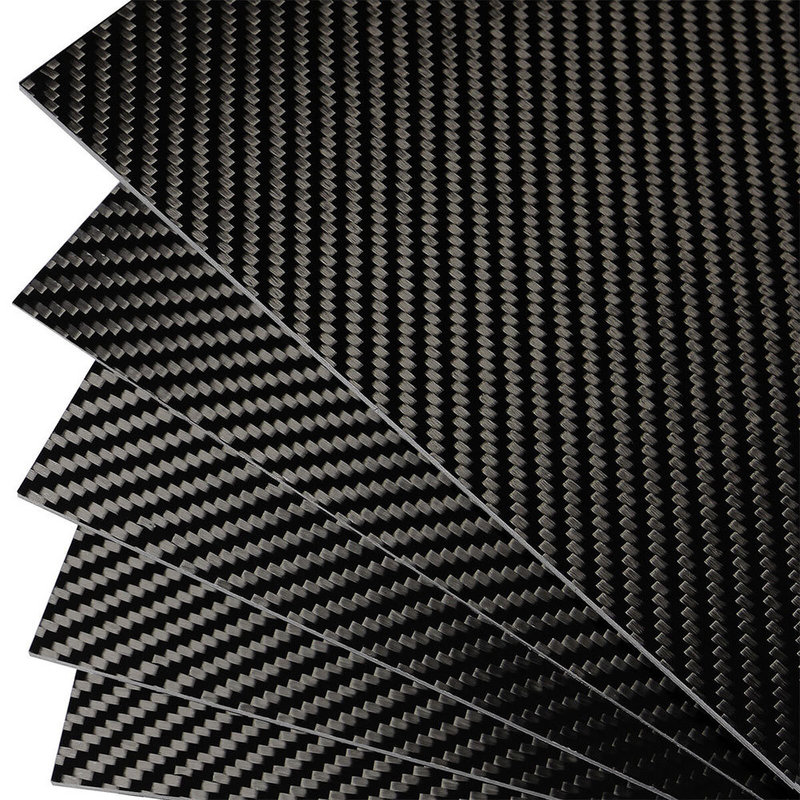 Thinnest of 0.2mm 0.3mm 3K Weave Glossy Matte Corrosion Resistant Carbon Fiber Sheet
