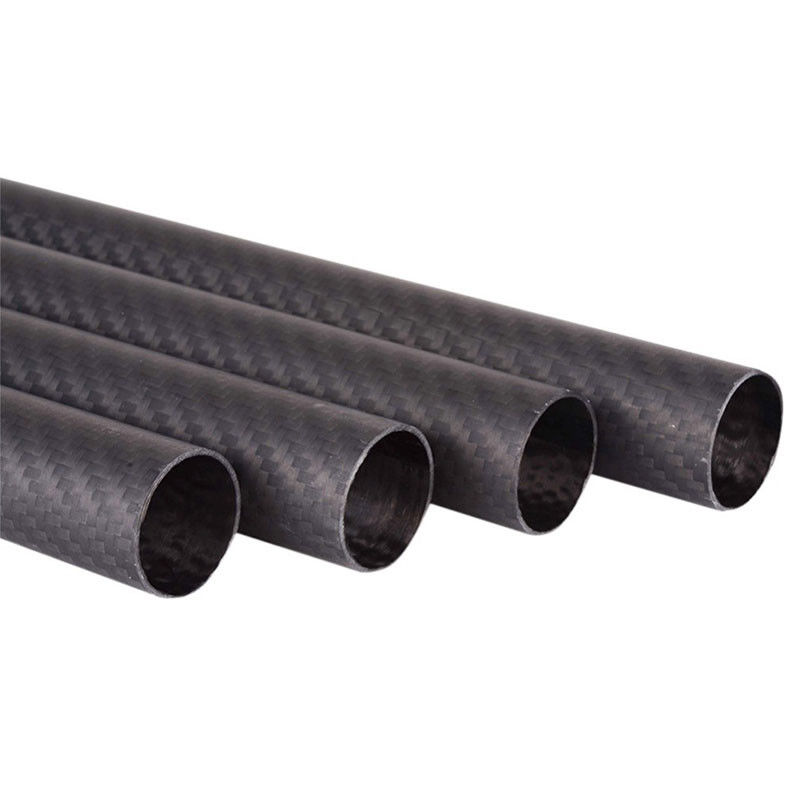 ODM Roll Wrapped Woven Finish Carbon Fiber Tube OD 5mm