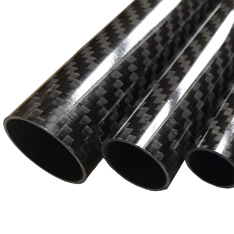 Lightweight 3K Twill Glossy Carbon Fibre Tube Oval Shape 1.5g/Cm3